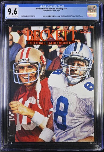 1994 Beckett Football Card Monthly Graded Magazine Joe Montana Troy Aikman CGC 9.6 Top Pop
