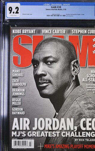 2010 SLAM #139 Graded Newsstand Magazine CGC 9.2 Michael Jordan Cover Top Pop