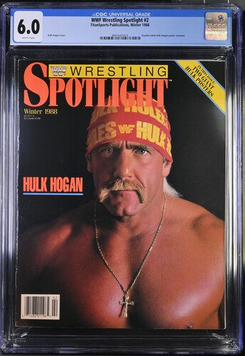 1988 WWF Wrestling Spotlight #2 Hulk Hogan Graded Magazine CGC 6.0 POP 1