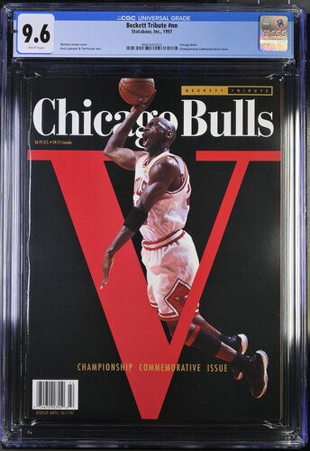 1997 Beckett Tribute Graded Magazine CGC 9.6 Chicago Bulls Championship Issue POP 3
