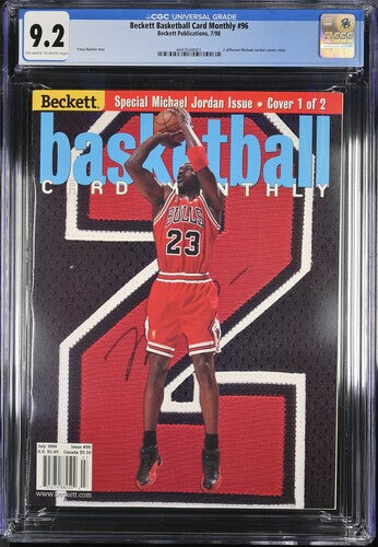 1998 Beckett Basketball Card Monthly Graded Magazine CGC 9.2 POP 8 Michael Jordan Cover