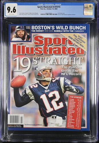 2004 Sports Illustrated Graded Newsstand Magazine CGC 9.6 POP 20 Tom Brady Cover
