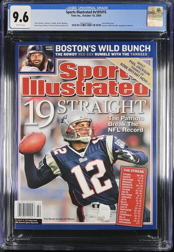 2004 Sports Illustrated Graded Newsstand Magazine CGC 9.6 Tom Brady Cover POP 20