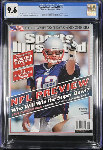 2004 Sports Illustrated v101 #9 Graded Newsstand Magazine CGC 9.6 POP 4 Tom Brady