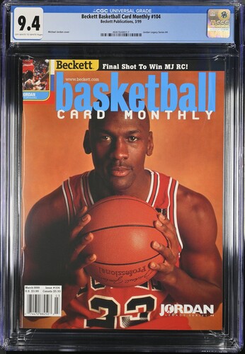 1999 Beckett Basketball Card Monthly Graded Magazine CGC 9.4 POP 5