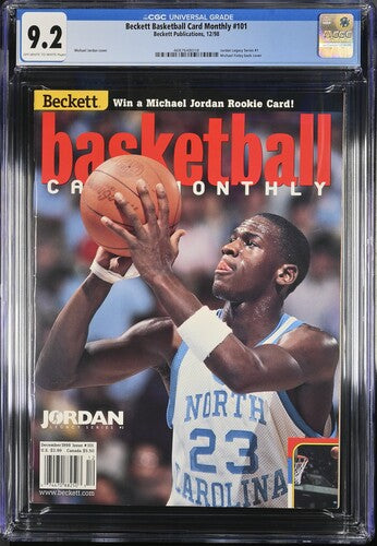 1998 Beckett Basketball Card Monthly Graded Magazine CGC 9.2 POP 6 Michael Jordan Cover