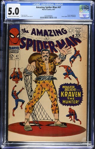 1967 Marvel Comics Amazing Spider-Man #47 Graded Comic Book CGC 5.0 Kraven the Hunter Appearance