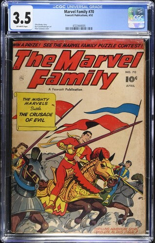 1952 Fawcett Publications Marvel Family #70 Graded Comic Book CGC 3.5 Golden Age Classic