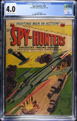 1952 American Comics Group Spy-Hunters #20 Graded Comic Book CGC 4.0