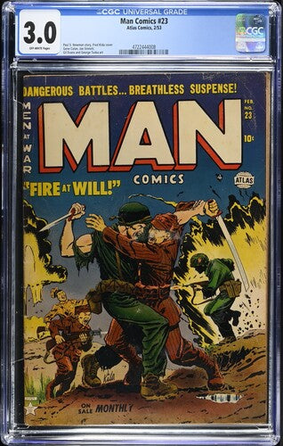 1953 Atlas Comics Man Comics #23 Graded Comic Book CGC 3.0