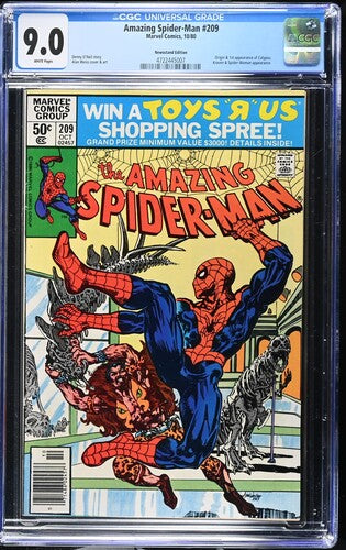1980 Marvel Comics Amazing Spider-Man #209 Graded Comic Book CGC 9.0 Origin & 1st Appearance of Calypso