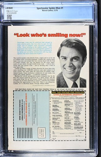 1976 Marvel Comics Amazing Spider-Man #1 Graded Comic Book CGC 7.5 Tarantula Appearance