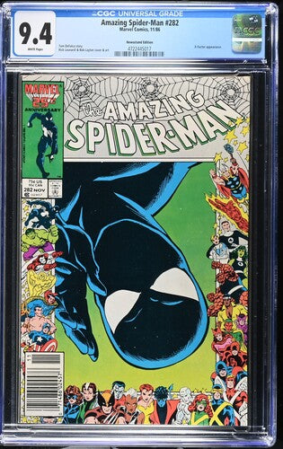 1986 Marvel Comics Amazing Spider-Man #282 Graded Comic Book CGC 9.4 Newsstand