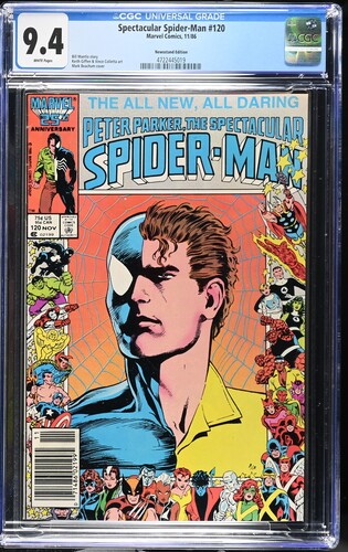 1986 Marvel Comics Spectacular Spider-Man #120 Graded Comic Book CGC 9.4 Newsstand