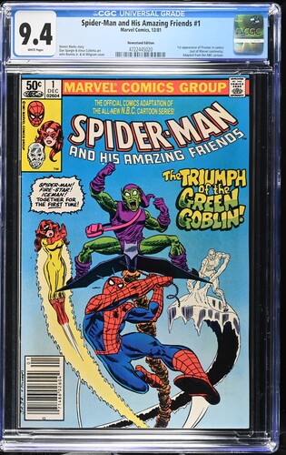 1981 Marvel Comics Spider-Man and His Amazing Friends #1 Graded Comic Book CGC 9.4 1st Appearance of Firestar