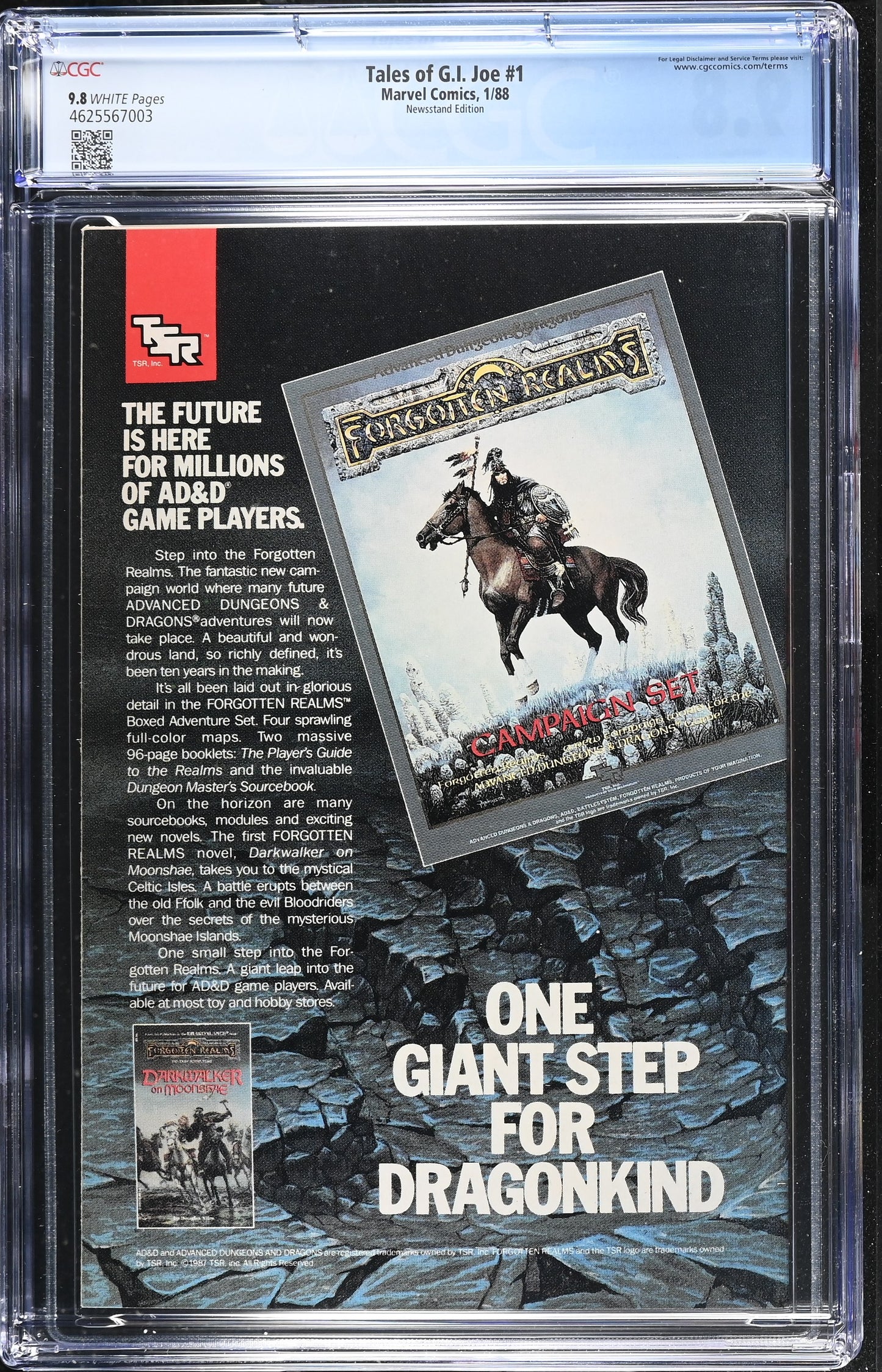 1988 Tales of G.I. Joe #1 Graded Comic Book Herb Trimpe & Bob McLeod Cover CGC 9.8