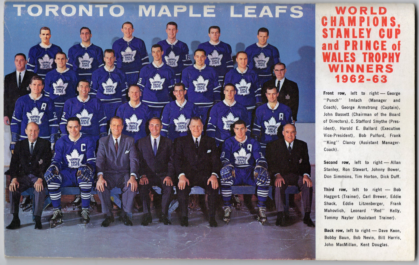 1963/64 Publicity Dept. Maple Leaf Gardens Toronto Maple Leafs Information Book Vintage Paperback