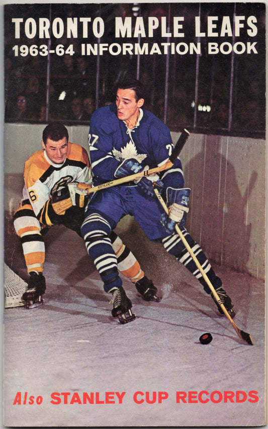 1963/64 Publicity Dept. Maple Leaf Gardens Toronto Maple Leafs Information Book Vintage Paperback