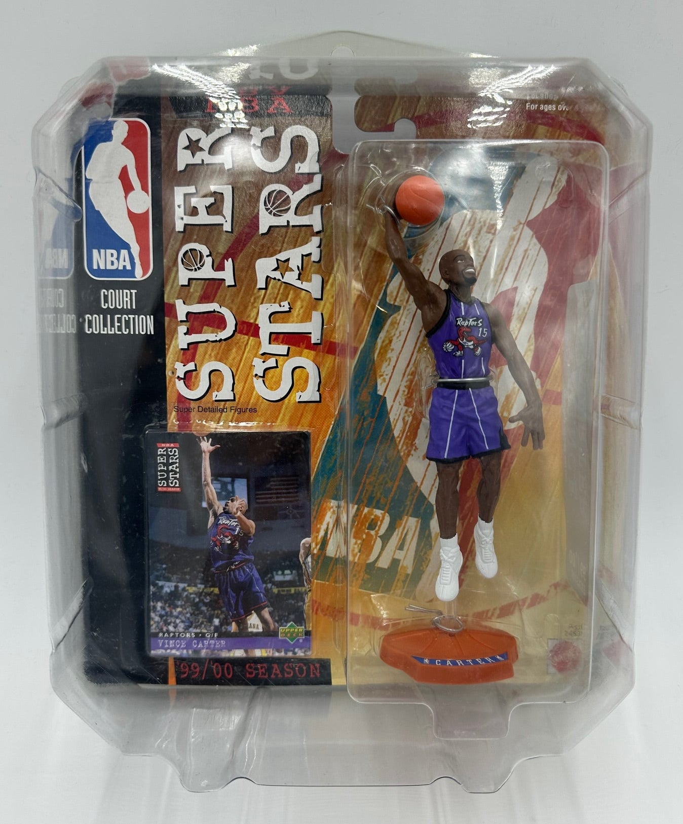 1999 Mattel NBA Super Stars Vince Carter 7-inch Action Figure MOC Sealed