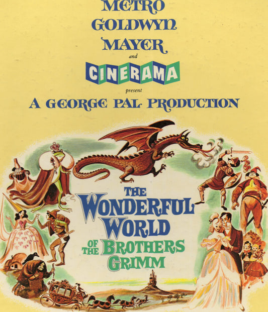 1962 MGM Cinerama The Wonderful World of the Brothers Grimm Vintage Hardcover Book