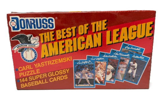 1990 Donruss Best of the American League MLB Baseball Card Complete Set (144 Cards) Open Box