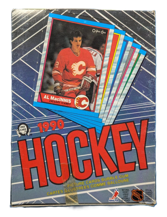 1989/90 OPC O-Pee-Chee NHL Hockey Card Wax Box (48 Packs) Joe Sakic, Brian Leetch Rookie