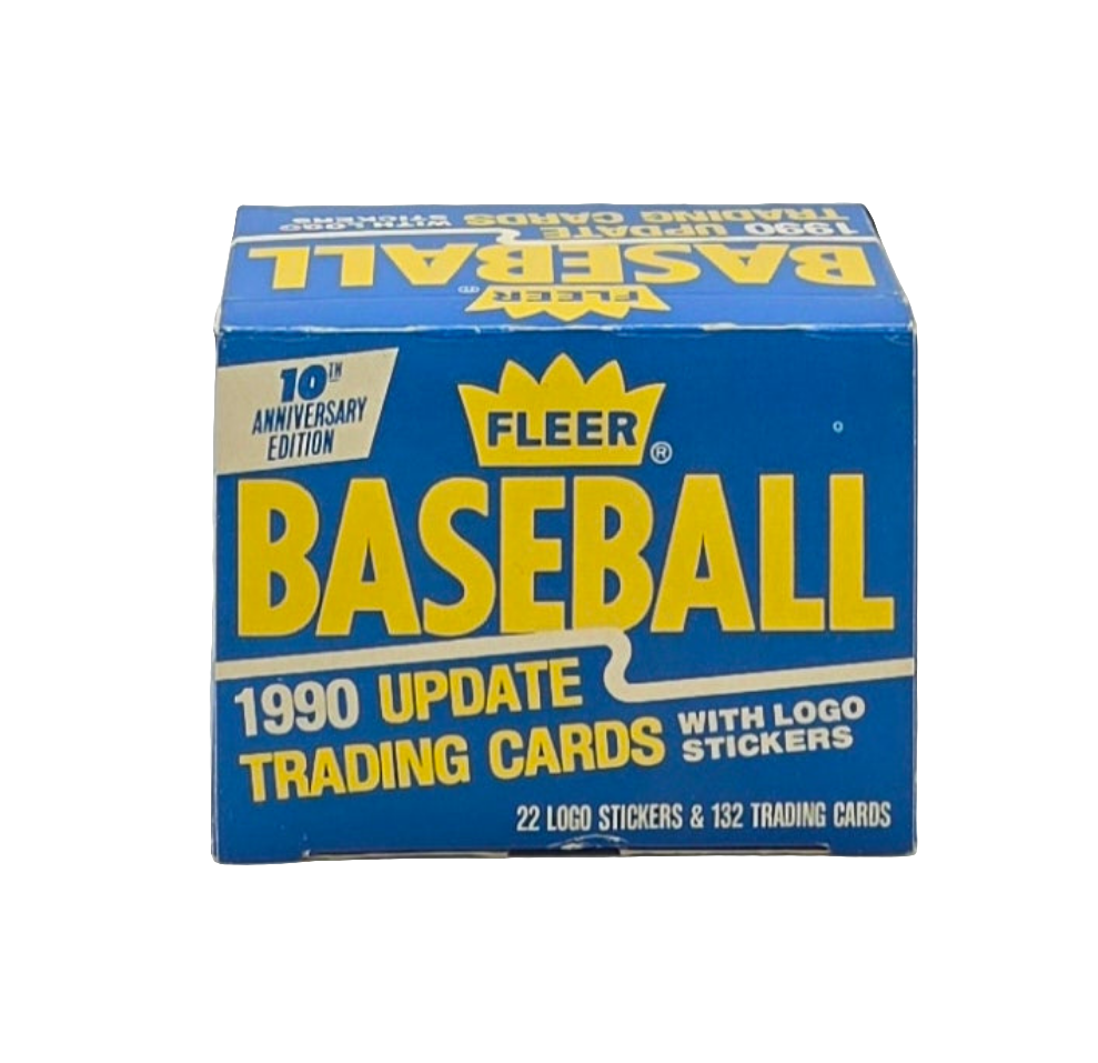 1990 Fleer Update Baseball Cards & Logo Stickers Box 10th Anniversary Edition Complete Set