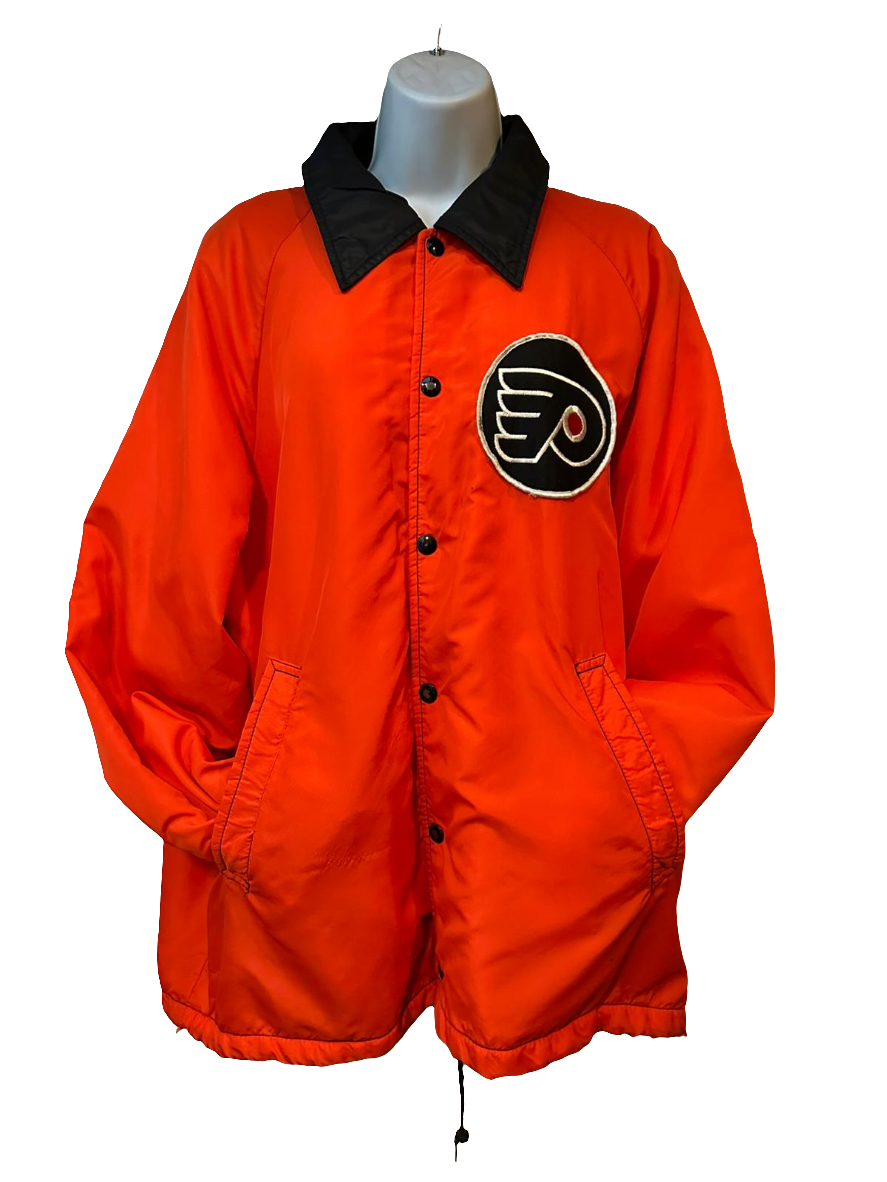 1970s Vintage Philadelphia Flyers Coach/Trainer Jacket — Made in USA — Ayerjak J.C. Penney
