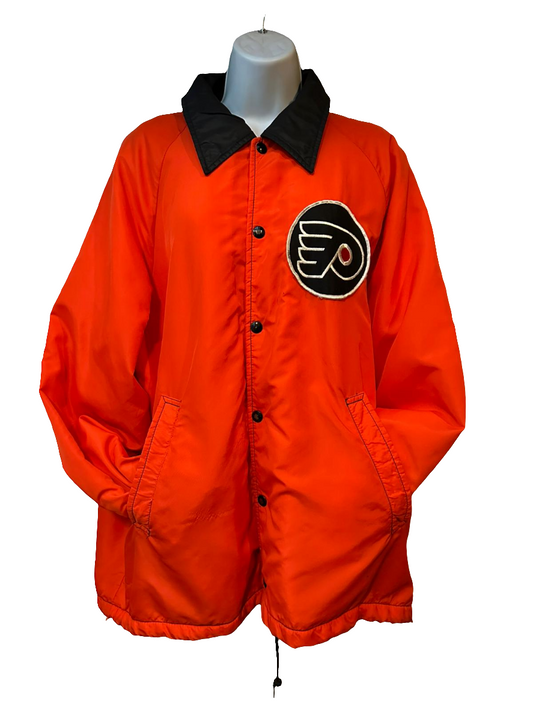 1970s Vintage Philadelphia Flyers Coach/Trainer Jacket — Made in USA — Ayerjak J.C. Penney
