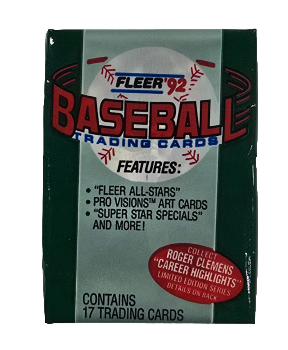 1992 Fleer Baseball Wax Pack (17 Cards) Look For Pro Vision Inserts