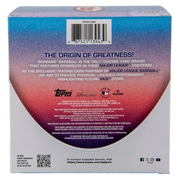 2025 Bowman MLB Baseball Mega Box (50 Cards) Sealed