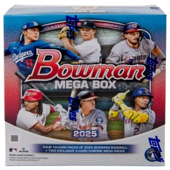 2025 Bowman MLB Baseball Mega Box (50 Cards) Sealed