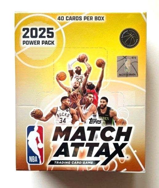 2025 Topps Match Attax NBA Basketball Power Pack Box (40 Cards) Sealed