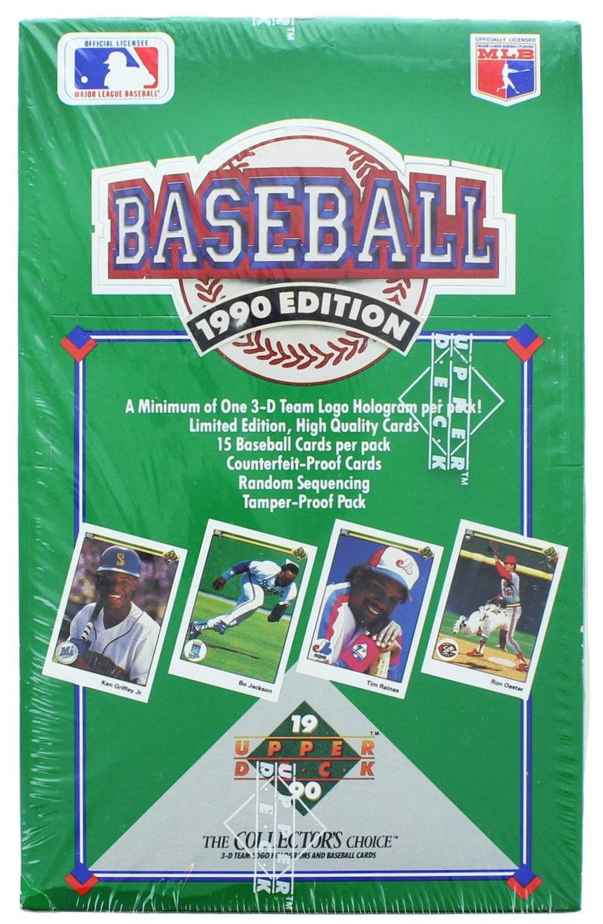1990 Upper Deck MLB Baseball Wax Box (36 Packs)