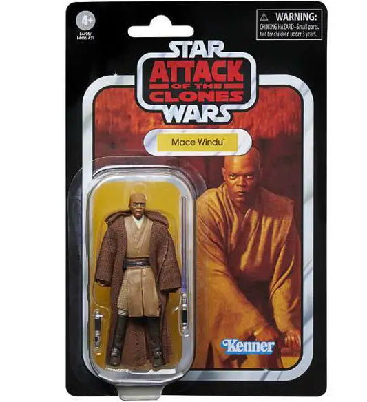 2022 Hasbro Kenner Star Wars Attack of the Clones Mace Windu 3.75-inch Collectible Action Figure