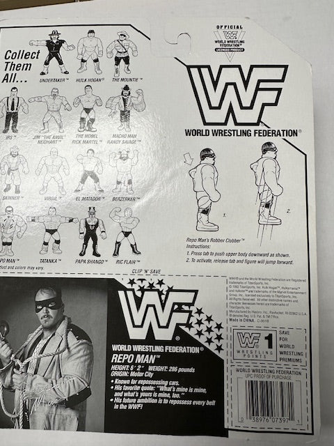 1992 Hasbro Repo Man WWF WWE Wrestling Action Figure MOC Sealed