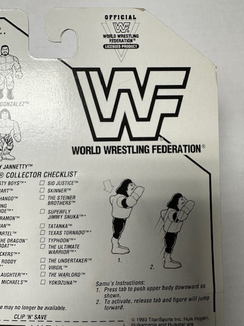1993 Hasbro Samu of the Head Shrinkers WWF WWE Wrestling Action Figure MOC Sealed