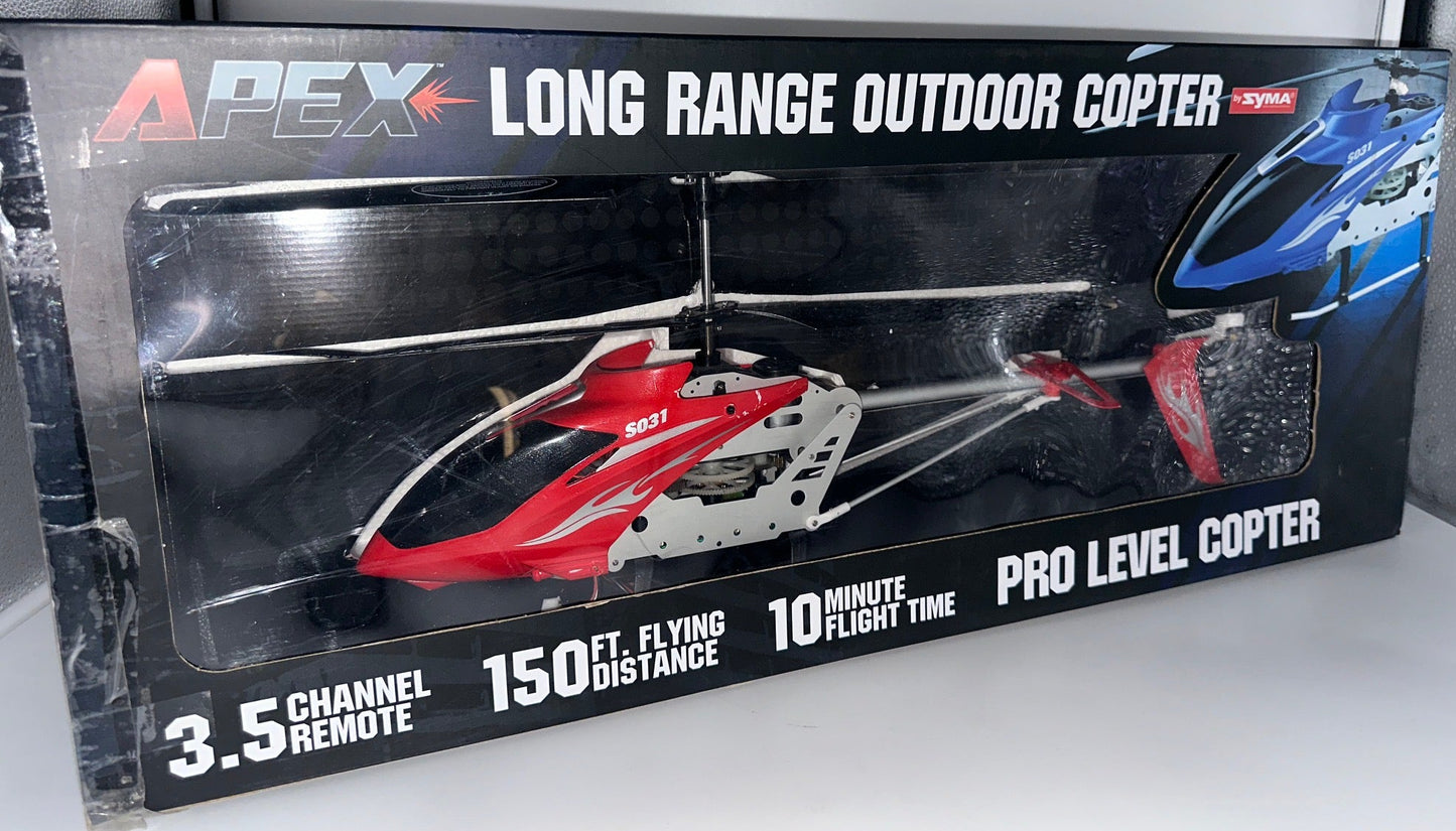 Syma Apex Long Ranger RC Remote Control Outdoor Copter Red #7557