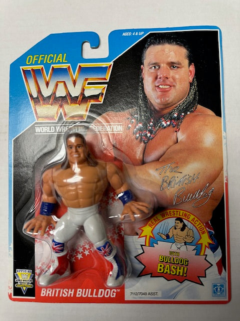 1991 Hasbro British Bulldog WWF WWE Wrestling Action Figure MOC Sealed
