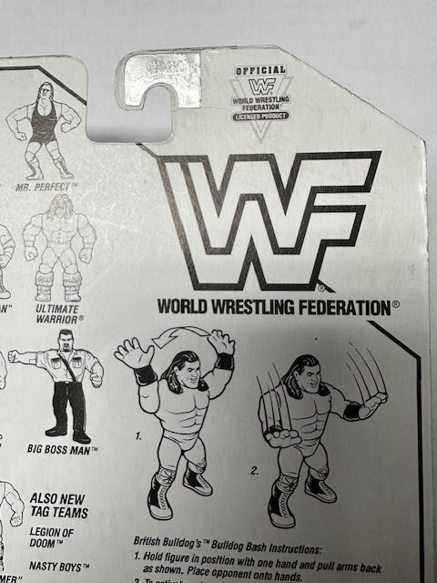 1991 Hasbro British Bulldog WWF WWE Wrestling Action Figure MOC Sealed