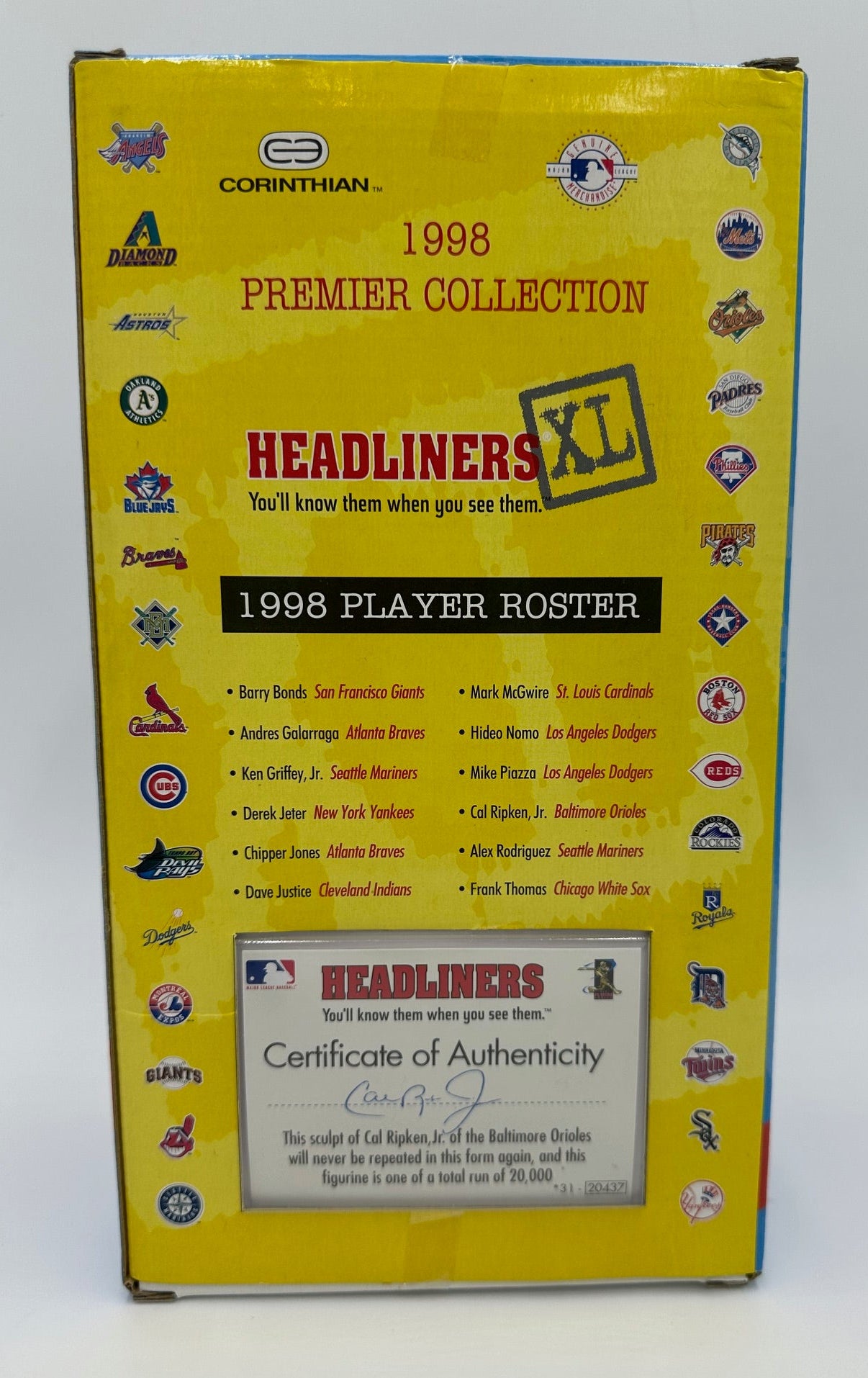 1998 Corinthian Headliners XL Cal Ripken Jr 6-inch Action Figure Unopened