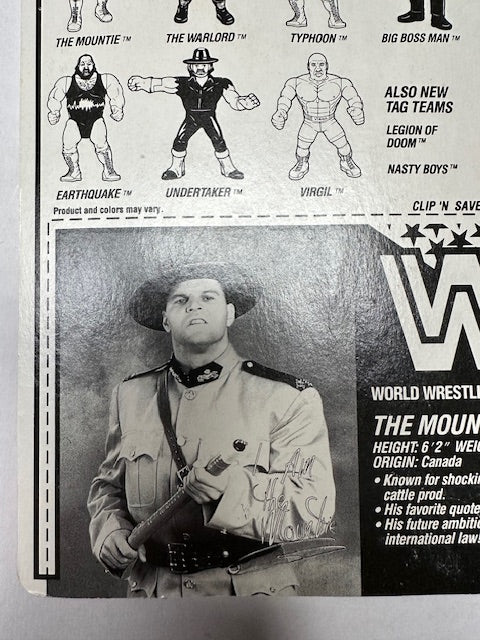 1992 Hasbro The Mountie WWF WWE Wrestling Action Figure MOC Sealed