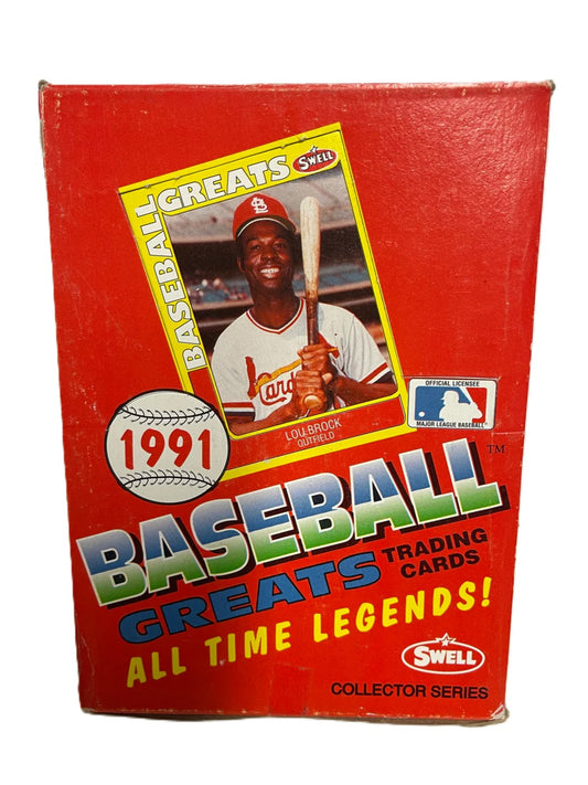 1991 Swell Baseball Greats MLB Baseball Card Wax Box (36 Packs)