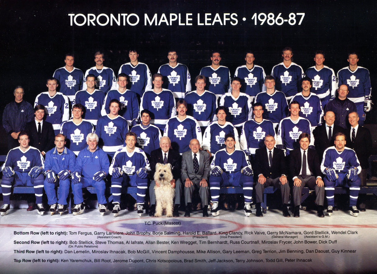 1986/87 Toronto Maple Leafs Shoppers Drug Mart Official Calendar 12" x 9.5"
