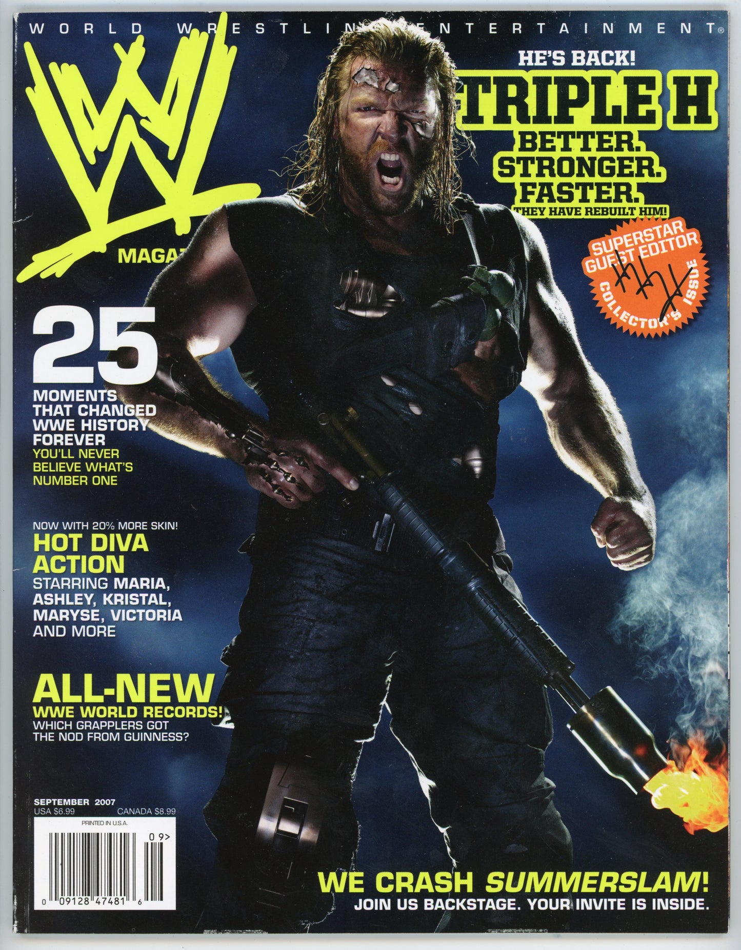 WWE Vintage Wrestling Magazine (September 2007) Triple H Cover