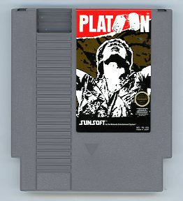 1987 Platoon NES Video Game Cartridge and Manual