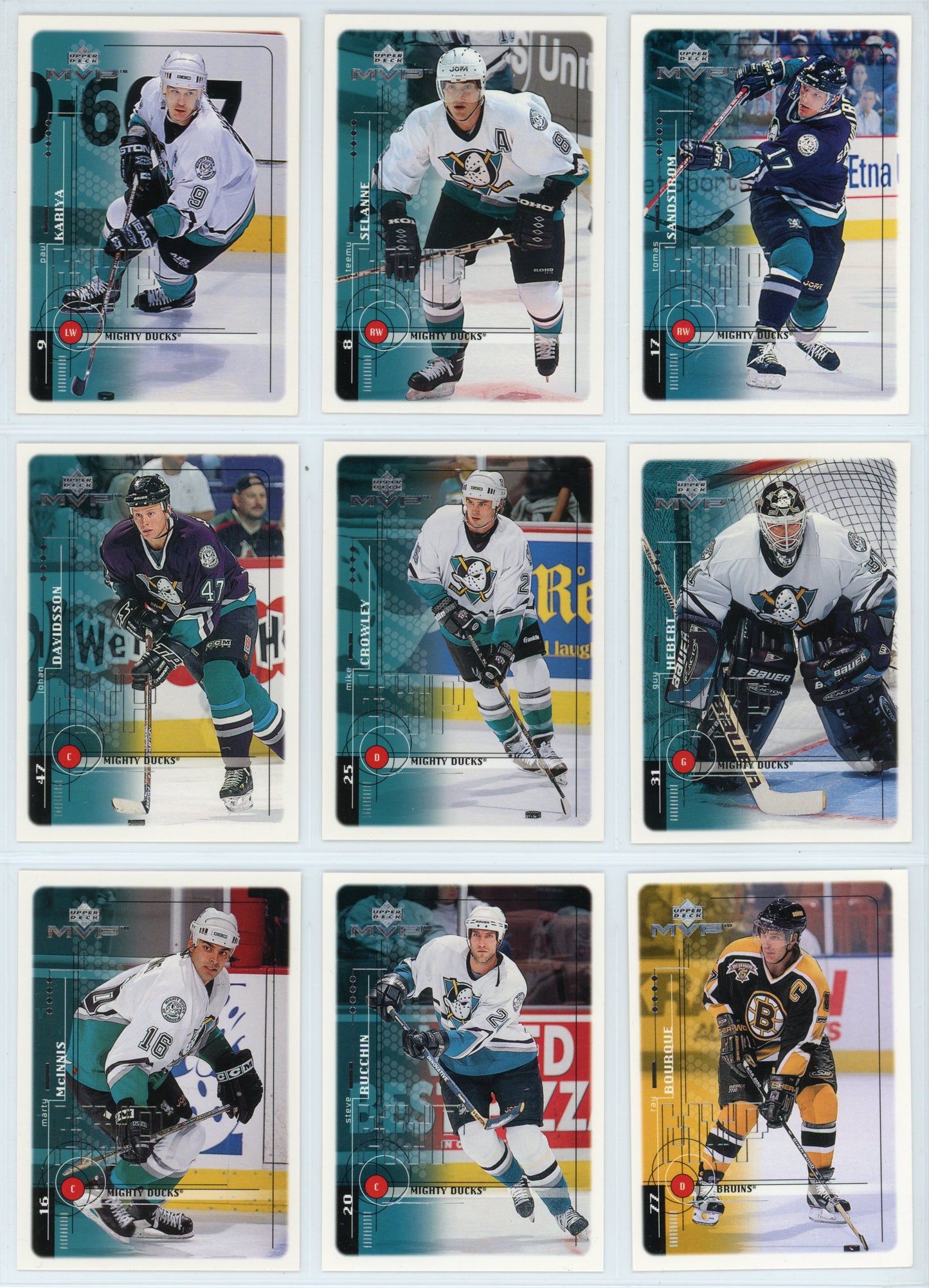 1998/99 Upper Deck MVP NHL Hockey Card Complete Set (220 Cards)