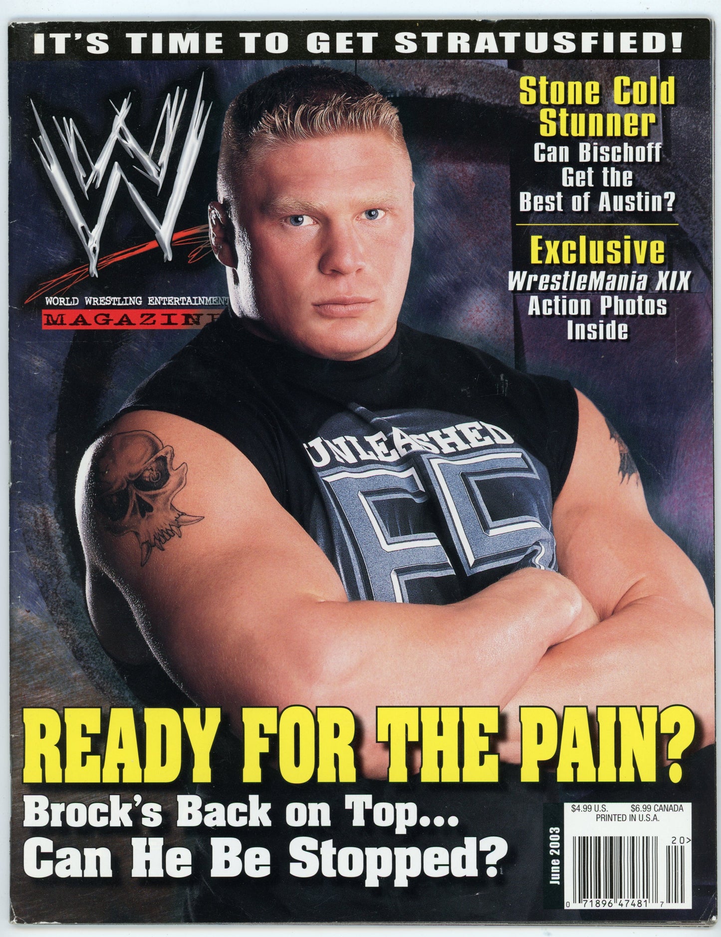 WWE Magazine Vintage Wrestling Magazine (June 2003) Brock Lesnar Cover