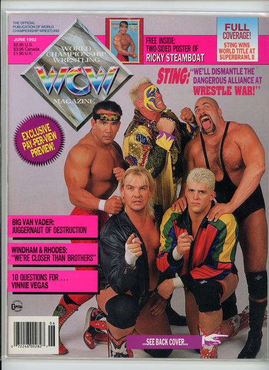 WCW Vintage Wrestling Magazine (June, 1992) Sting