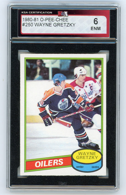 1980/81 O-Pee-Chee Wayne Gretzky #250 Graded Second Year Card KSA 6